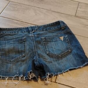 Guess Blue Jean Shorts Distressed Cut-Off Style